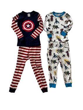🦸‍♂️ Boys Superhero Pajama Bundle (2 Sets) | Hanna Andersson + Pottery Barn Kids